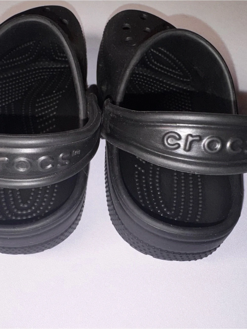 CROCS Black Vented Clog Slip-Ons